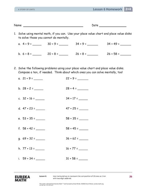 eureka math lesson 6